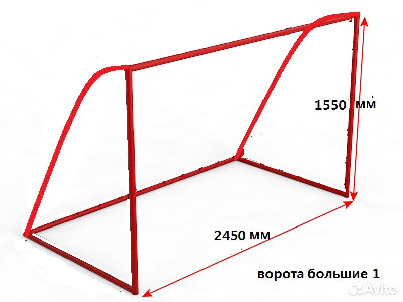 Чертеж футбольных ворот 5х2