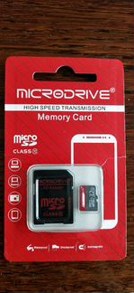 Карта памяти MicroSD 32GB с переходником на SD