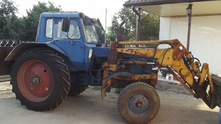 Трактор мтз-80 с куном,телегой и навесным