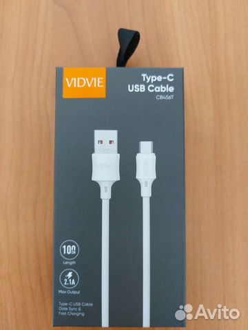 Кабель для зарядки телефона Vidvie USB type c