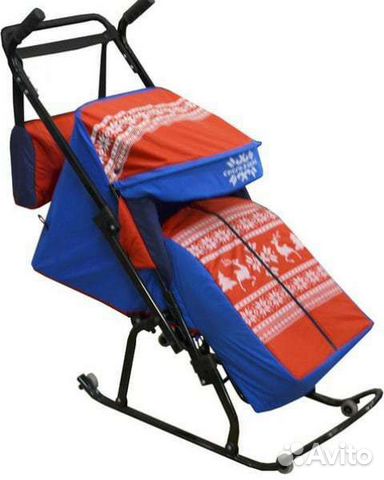 Санки-коляски с колесами на полозьях