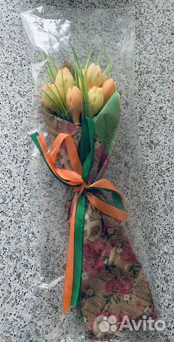 Букет тюльпанов из мыла