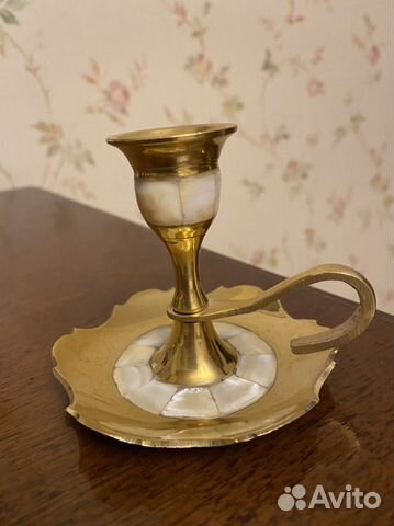Латунный новый подсвечник