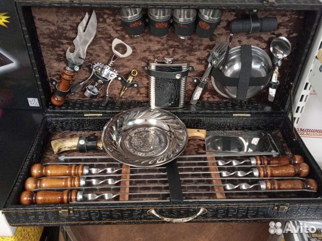 Подарочный набор шампуров охотник