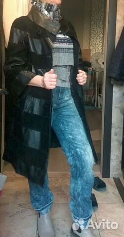 Кожаный плащ женский 46 (М) Италия, Prima Pelle