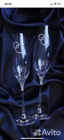 Свадебные бокалы ручной работы