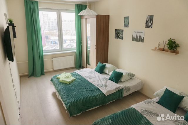 

1-к. квартира, 40 м², 2 кровати