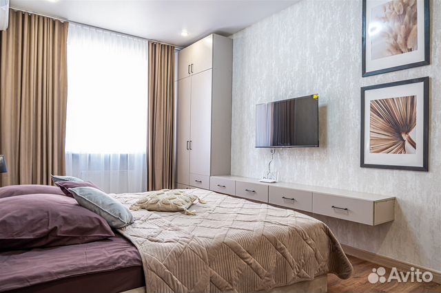 

1-к. квартира, 45 м², 2 кровати