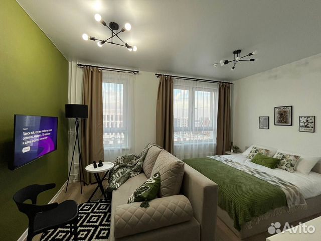 

Квартира-студия, 29 м², 2 кровати