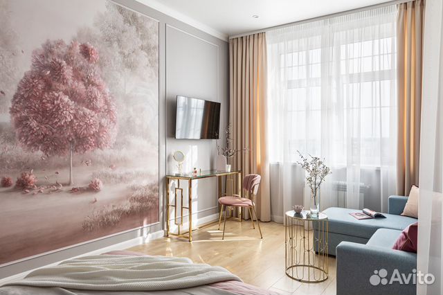 

1-к. квартира, 42 м², 2 кровати