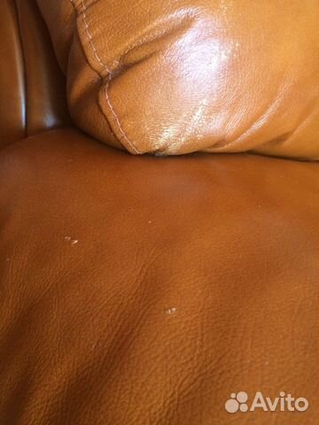 Кожаный диван-кровать Балтика коричневый