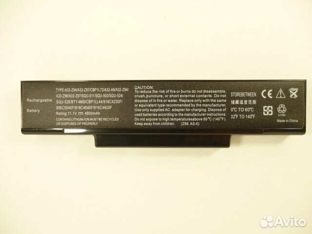 Новый аккумулятор для MSI GX600 EX600, Asus F3 M51