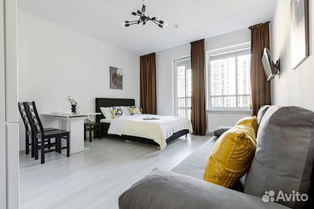 

Квартира-студия, 27 м², 2 кровати