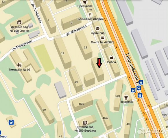 2-к квартира, 64.9 м², 6/9 эт.