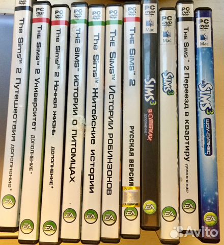 10 дисков Sims 2 и Sims 3 10 дисков Sims 2 и Sims 3