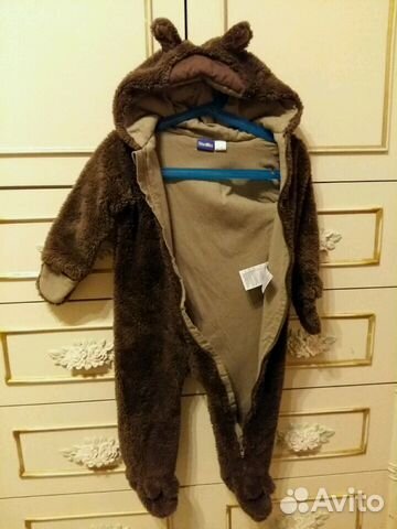 Комбинезон утеплённый Мишка 6-12 месяцев