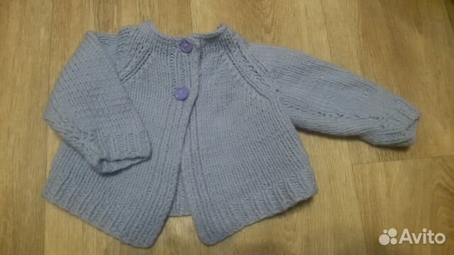 Вязанная кофта с 1месяца до 6 мес