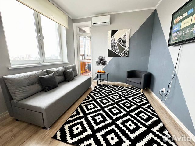 

1-к. квартира, 44,5 м², 2 кровати