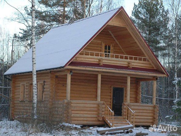 Сруб дома 6,3х6,3 -2 с террасой