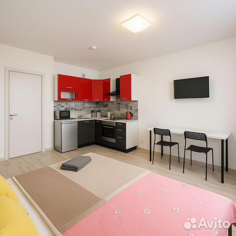 

Квартира-студия, 30 м², 3 кровати