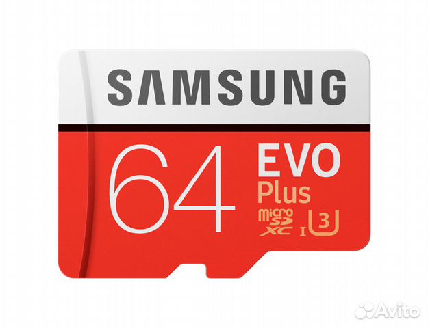 Карта памяти SAMSUNG microsdxc EVO+ UHS-I U3 64GB