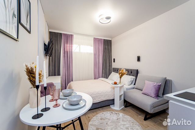 

Квартира-студия, 18 м², 2 кровати