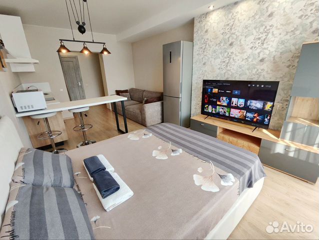 

Квартира-студия, 36 м², 2 кровати
