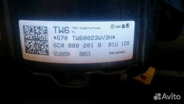 Руль, VW Polo Sedan с подушкой. Оригинал