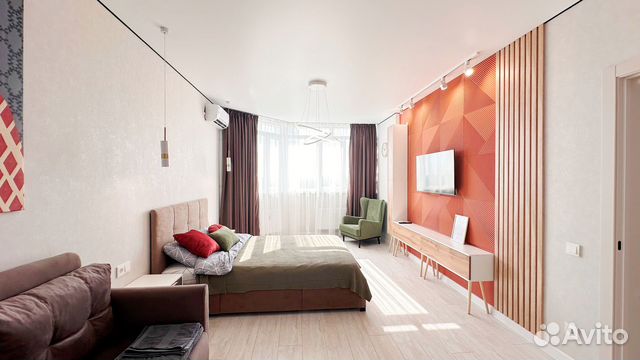 

1-к. квартира, 42 м², 2 кровати