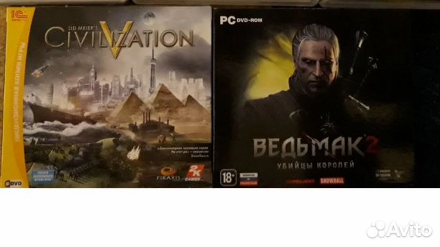 Диски PC dvd rom Ведьмак и Цивилизация