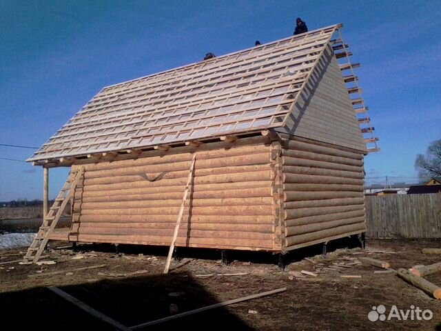 Сруб дома 6x7+ 2 метра терраса Сруб дома 6x7+ 2 метра терраса