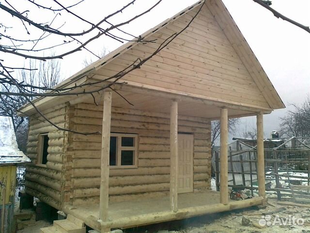 Сруб 6x7+ 2 Двускатная крыша. Мансарда