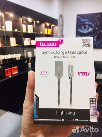 Кабель USB - Lightning Partner Steely, 1.2м