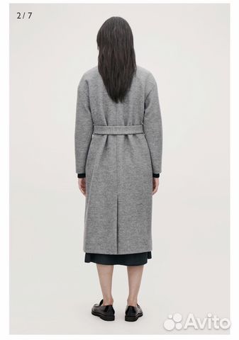 Новое, серое пальто COS, шерсть
