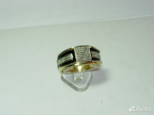 Золотая печатка с бриллиантами мужское