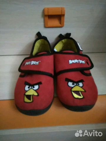 Финские тапочки Angry birds застежка липучка Финские тапочки Angry birds застежка липучка