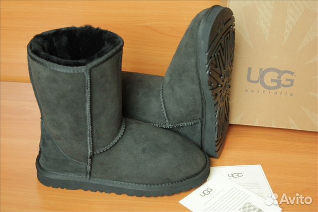 UGG Australia Классические короткие угги черные UGG Australia Классические короткие угги черные
