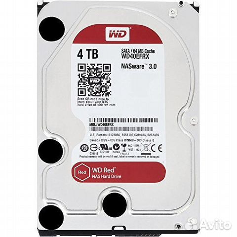 Жесткий диск 4000GB WD 64 Mb SATA WD40efrx Red