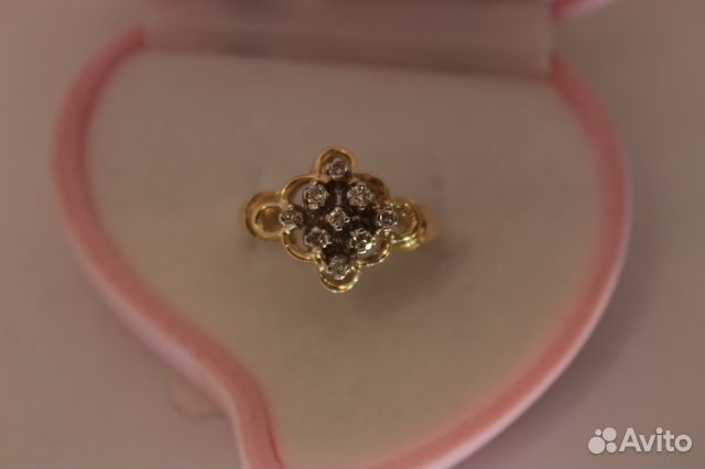 Кольцо золотое 5,9 гр. S-17 Бр. 0,19ct (9шт.)