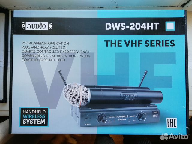 Радиосистема, двухантенная, proaudio DWS-204PT