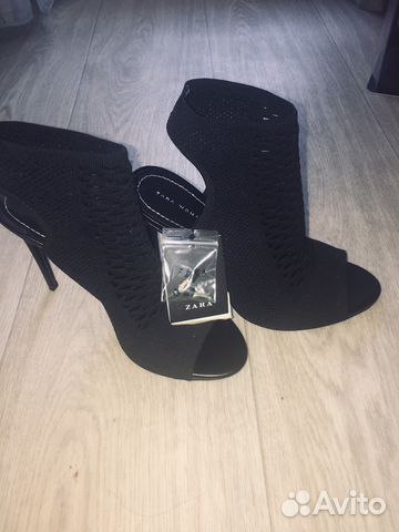 Ботильоны открытые zara