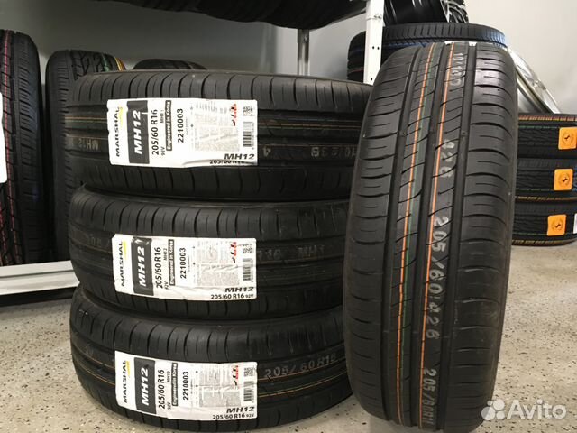 Шины 205 60 16 Marshal MH12 летние новые 4шт Шины 205 60 16 Marshal MH12 летние новые 4шт