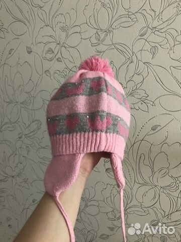 Шапка зимняя детская с помпоном