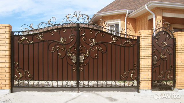 Ворота кованые с калиткой Ворота кованые с калиткой