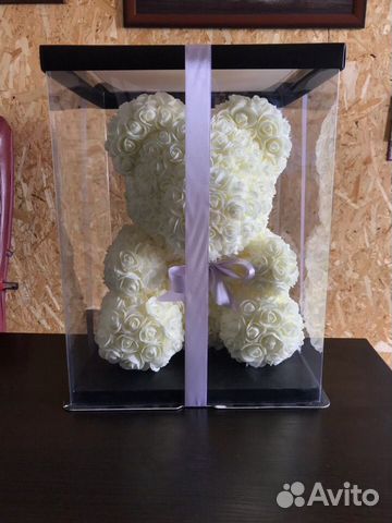 Мишка из роз 40см