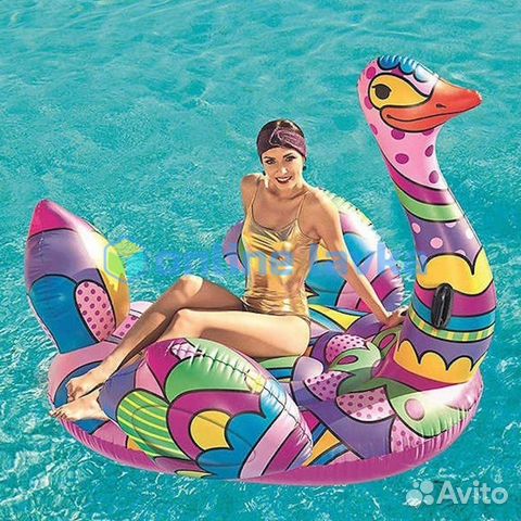 Надувной матрас плот Страус 190 х 166 см новый