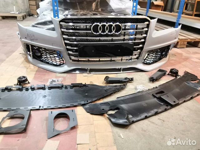 Передний бампер в сборе Audi A8 D4 W12 дореста а.3