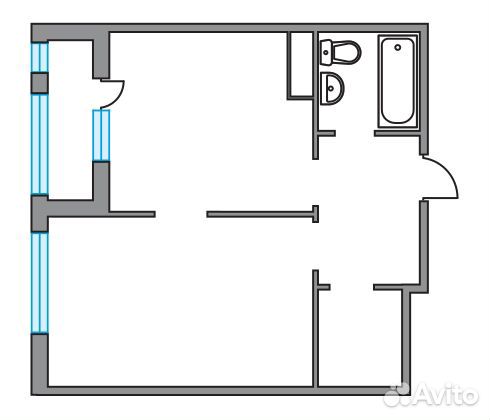 1-к квартира, 40.8 м², 13/24 эт. 1-к квартира, 40.8 м², 13/24 эт.