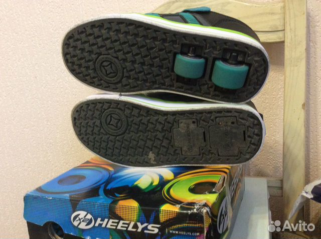Роликовые кроссовки heelys 21см 2 колеса светодиод