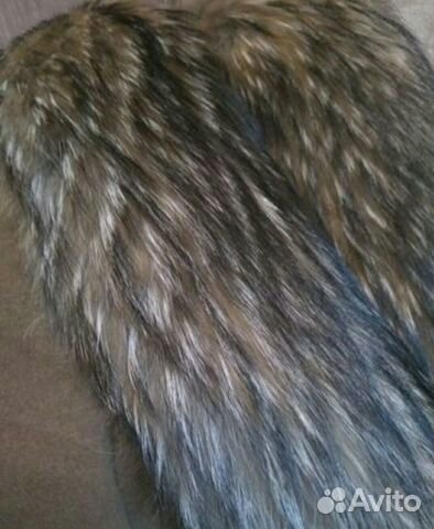 Утепленное пальто шерсть мех енота